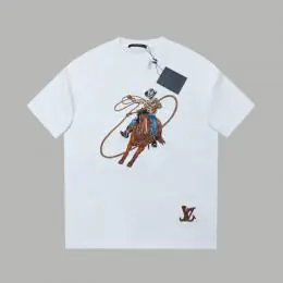 louis vuitton lv t-shirt manches courtes pour unisexe s_1241a17